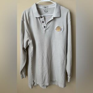 Los Angeles Lakers long sleeve collared shirt size large.